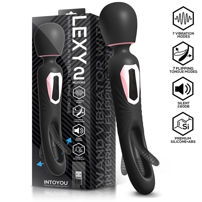 Черен вибратор InToYou Lexy Wand