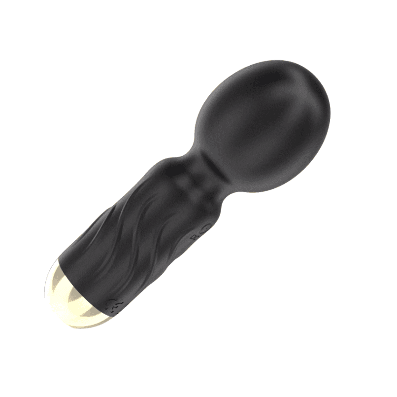 IBIZA Pocket Wand мини масажор в черен цвят с позлатен акцент