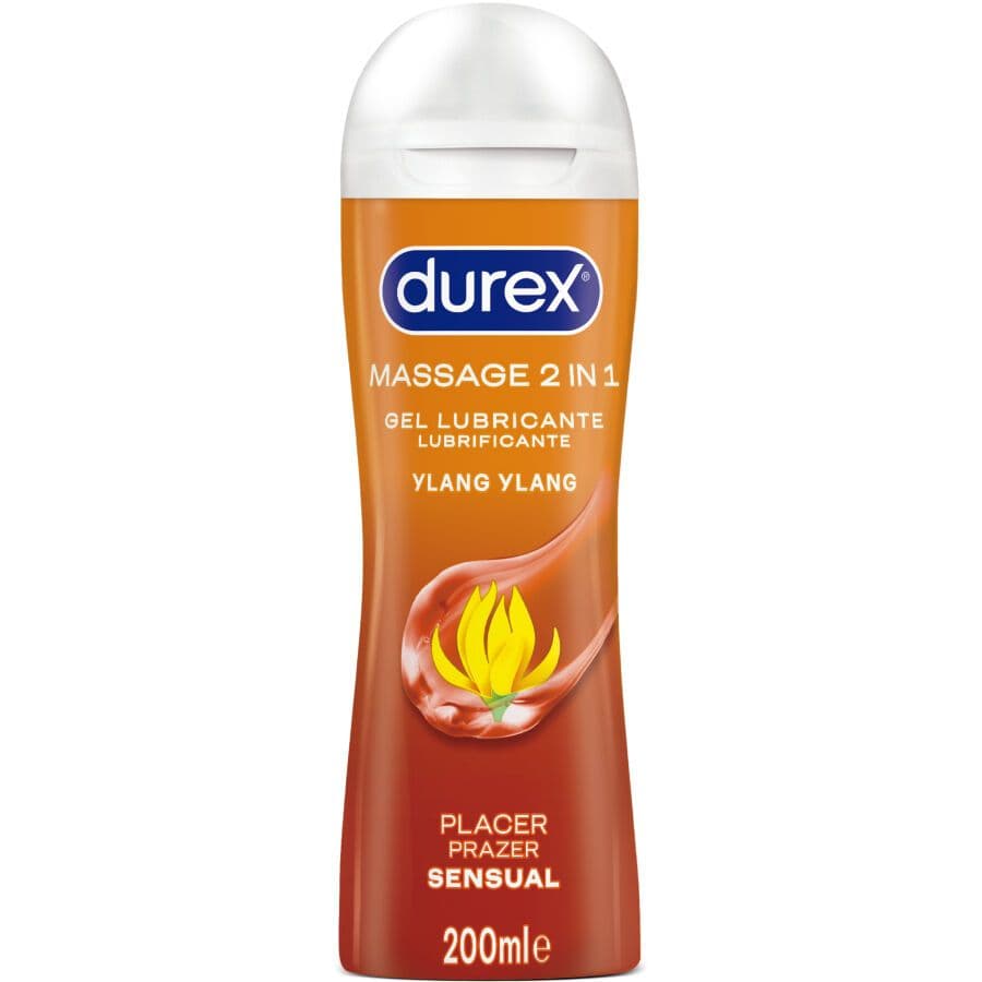Бутилка Durex масажен гел с аромат на иланг-иланг