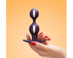 Анален разширител B BALLS, лилаво/бяло-foto2