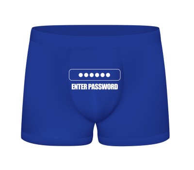 Мъжки боксери Enter password, сини