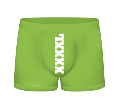 Мъжки боксери с надпис XXXXL, зелени
