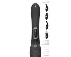Вибратор с Клиторстимулатор Vive Chou, с 4 Приставки, Черен-foto2