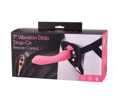 7inch Vibration Dildo Strap-on pink