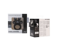 Пенис ринг зайче, с вибрация, черен-foto2